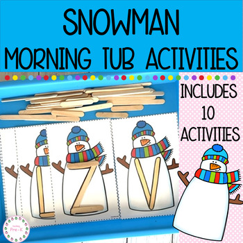 Preview of Snowman Morning Tub Activities for Pre-K