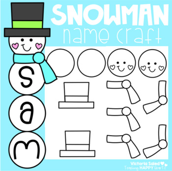 Preview of Snowman Name Craft