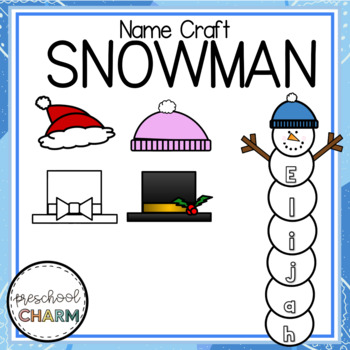 Preview of Snowman Name Craft