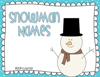 Preview of Snowman Names