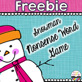 Snowman Nonsense Word Game Freebie