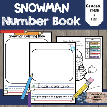 Preview of Snowman Number Book