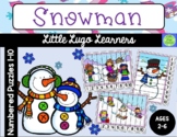 Snowman Numbered Puzzles 1-10