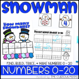 Snowman Numbers 0-20 practice