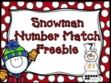Snowman Numbers 1-20 Match FREEBIE