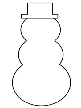 Snowman Outline / Template for a Craft (Freebie) | TpT