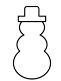 Snowman Outline / Template for a Craft (Freebie)