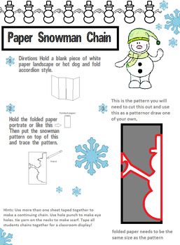 Preview of Snowman Paper Chain