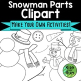 Snowman Parts Clipart to Build a Snowman