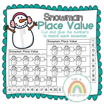 Preview of Snowman Place Value (tens and ones)