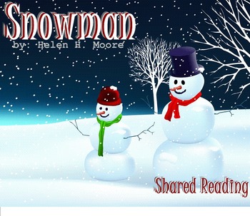 Preview of Shared Reading Poetry: Snowman (SMARTboard, Gr 1-2)