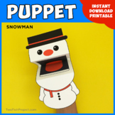 Snowman Puppet, Christmas Craft Activity, Frosty Winter Ho