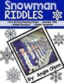 Snowman Riddles Craftivity & Writing Templates