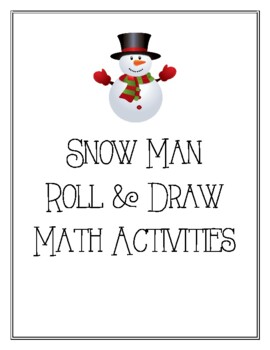 Preview of Snowman Roll & Draw Math Set: Add, Subtract, Multiply, Even/Odd, & Negatives