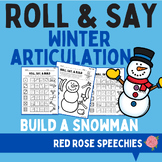 Winter Speech Therapy - Snowman Articulation Roll and Say 