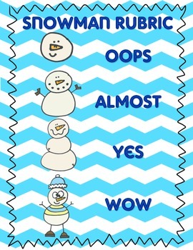 Preview of Snowman Rubric *FREE*