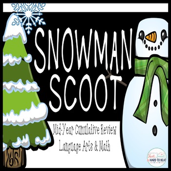 Preview of Snowman Scoot: A Mid-Year Cumulative Review in Language Arts & Math