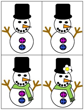 Snowman Sequencing by Cindy's Treasures | TPT