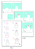 Snowman Sequencing & How to draw a snowman -Step by Step D