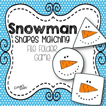 Preview of Snowman Shape Matching File Folder Game {WINTER}