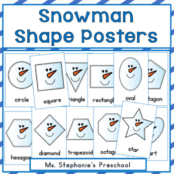 Preview of Snowman Shape Posters - Preschool