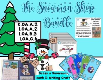 Preview of Snowman Shop BUNDLE - Math & Writing Activities