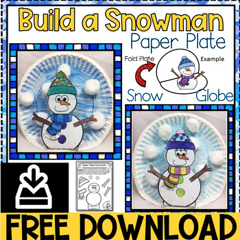 Preview of Snowman Winter Snow Globe January  {Freebie}