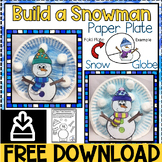 Snowman Winter Snow Globe January  {Freebie}