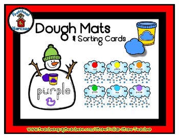 Preview of Snowman / Snow  -  Play Dough Manipulative Mats - Alphabet Numbers Colors Shapes