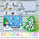 Snowman Snowball Cover - CVC Words, Rhyming, Reading, & Spelling