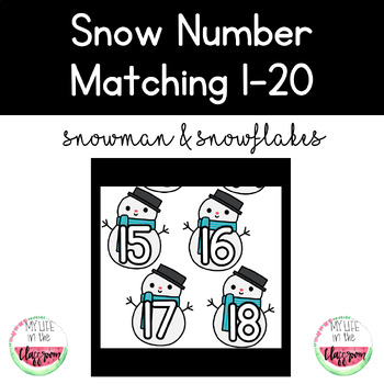 ❄ Cover the Snowflake - Winter Math Number Games for Kindergarten