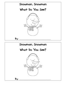 FREEBIE Snowman Snowman What Do You See Reader by Lovely Literacy and More