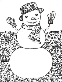 Snowman Drawing, Zentangle & Manga Pens - Set of 6 - Black : :  Home & Kitchen