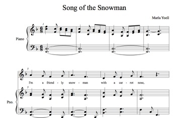 Download Snowman Song Winter Songs Elementary Music Primary Music By Marlypeg Music