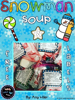 Preview of Snowman Soup Free Labels