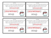 Snowman Soup Gift Tags