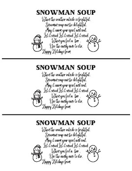 Snowman Soup Poem by Briana Murillo | TPT