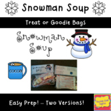 Snowman Soup Poem and Hot Chocolate Gift Topper Label - Editable!