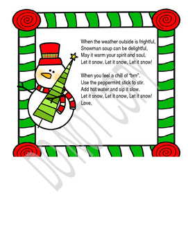 Preview of Snowman Soup labels