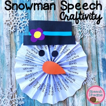 Preview of Snowman Speech Therapy Craft for Upper Elementary