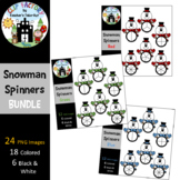 Snowman Spinners Clip Art Bundle