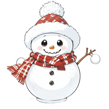 Snowman Sticker Clipart Winter Themed Sticker Transparent PNG | TPT