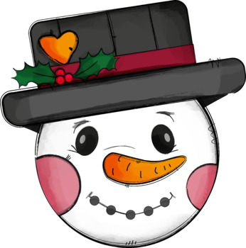 Preview of Snowman Sublimation, Christmas design, cute snowan transfer, clip art, PNG