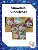 Snowman Suncatcher Craft with Writing