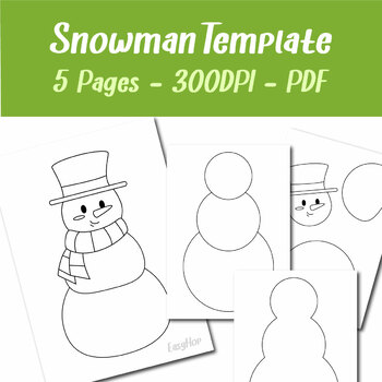 Printable Snowman Template ( Awesome Outline Pack) - Nurtured Neurons