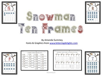 Preview of Snowman Ten-Frames Activity