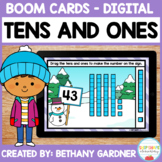 Snowman Tens and Ones Place Value - Boom Cards - Distance 
