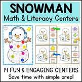 Snowman Theme Math & Literacy Centers for Preschool, Pre-K