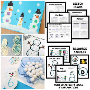 Snowman Theme Preschool Lesson Plans by ECEducation101 | TpT