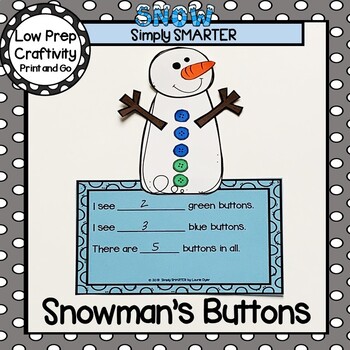 Preview of Snowman Themed Cut and Paste Counting and Computation Math Craftivity